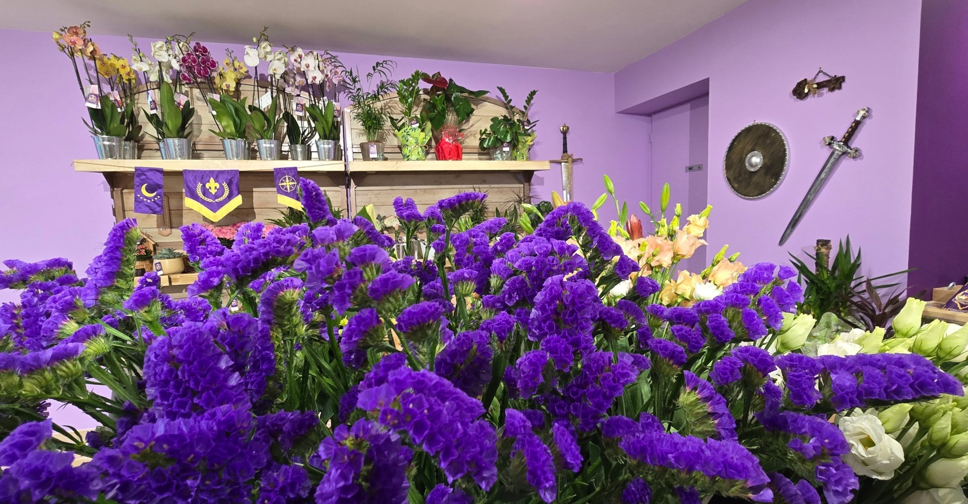 Le présentoir de fleurs du Royaume Fleuri